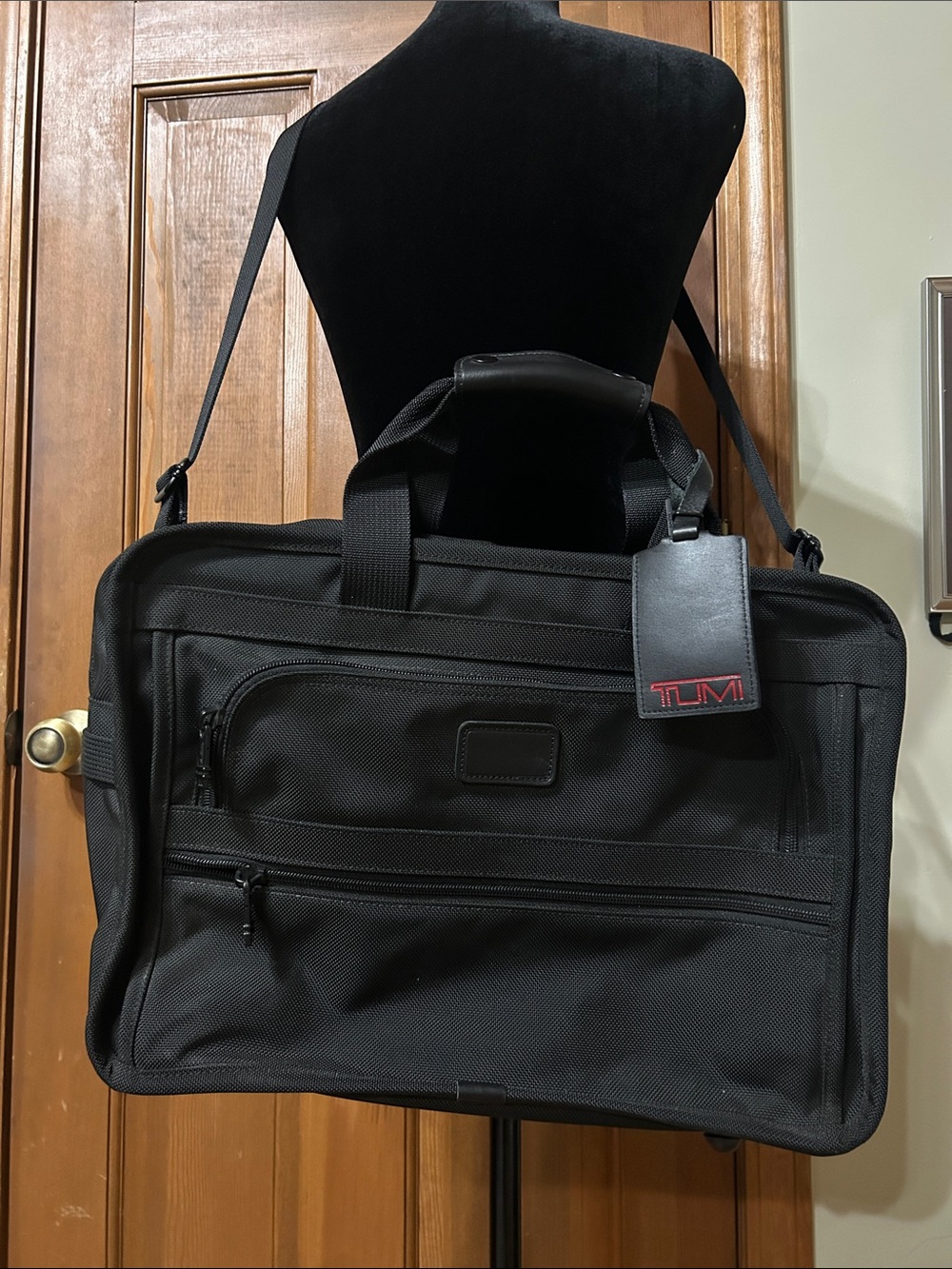 TUMI Black Ballistic Nylon Briefcase Laptop Business Travel Bag 16”